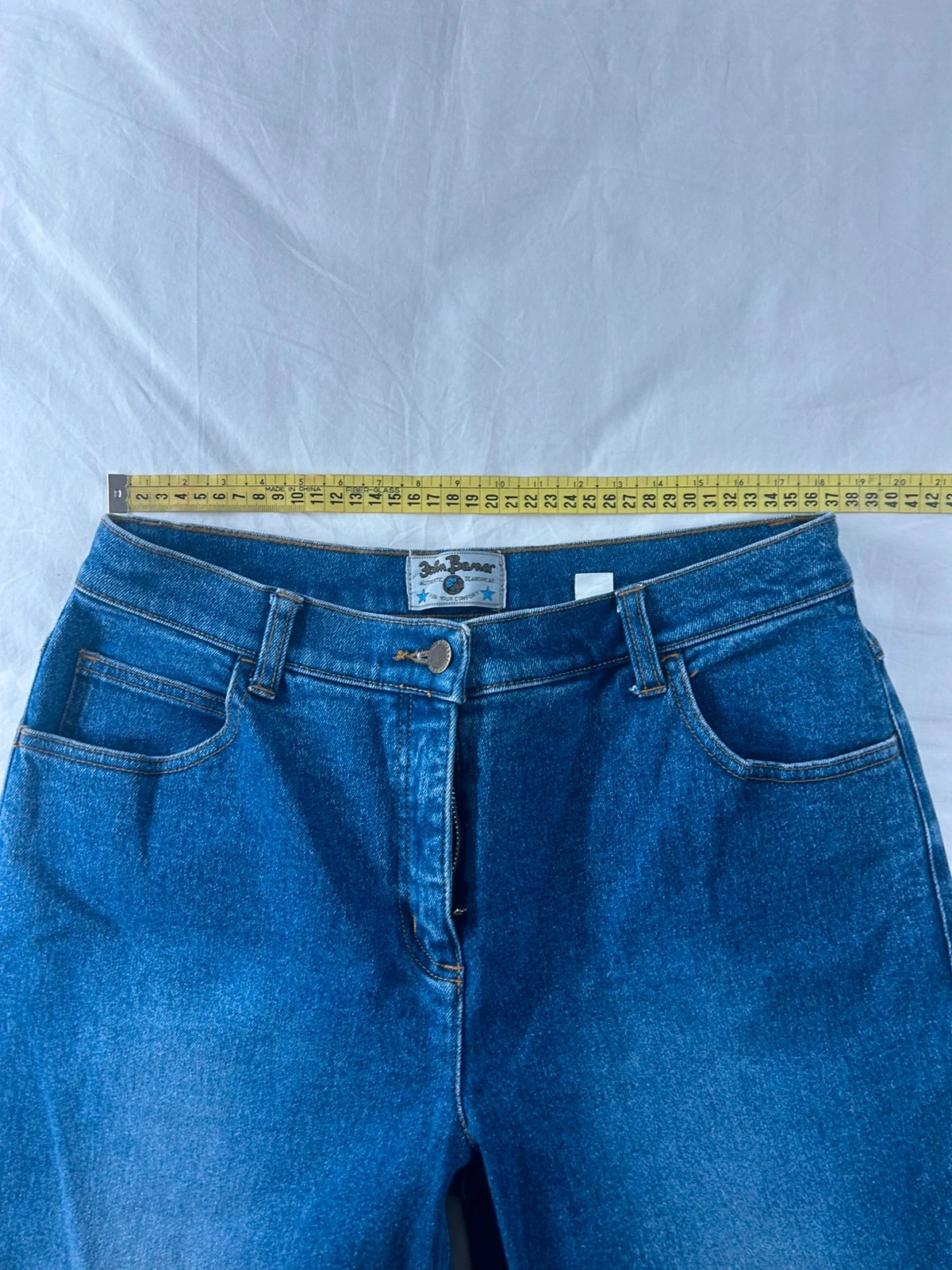Navy blue straight flared john baner jeans size 42 – photo 7
